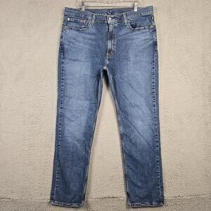 LEVI'S 514 MENS  W40 L32 BLUE STRAIGHT FIT ZIP JEANS